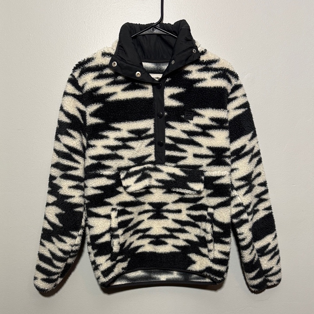 Billabong Black and White Patterned Hoodie